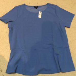 Talbots NWT periwinkle blue short sleeve blouse